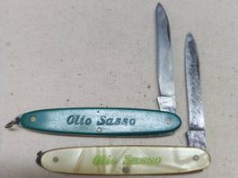 Messer - "Olio Sasso" - Pubblicitari - 2 coltellini vintage.