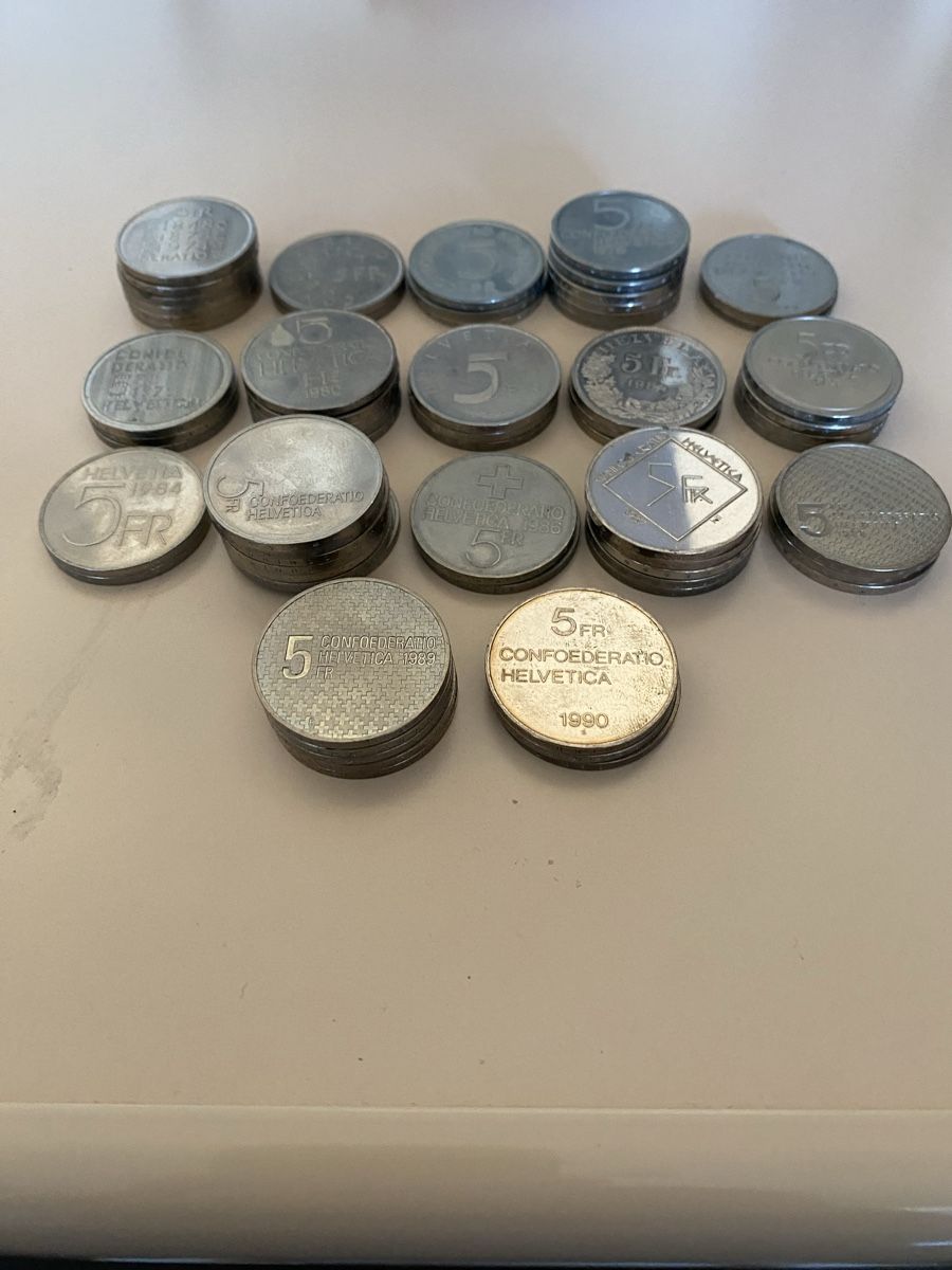 Tutti le monete: Lot de 64 monnaies de 5.- Fr commémoratives – Usato da Corsier-sur-Vevey venduto da Ginoarturo 4