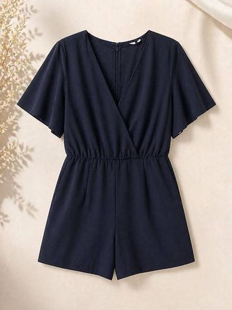 Tuta corta blu navy