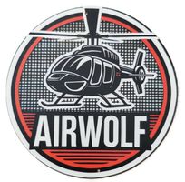 AIRWOLF - Blechschild  (neu/OVP)