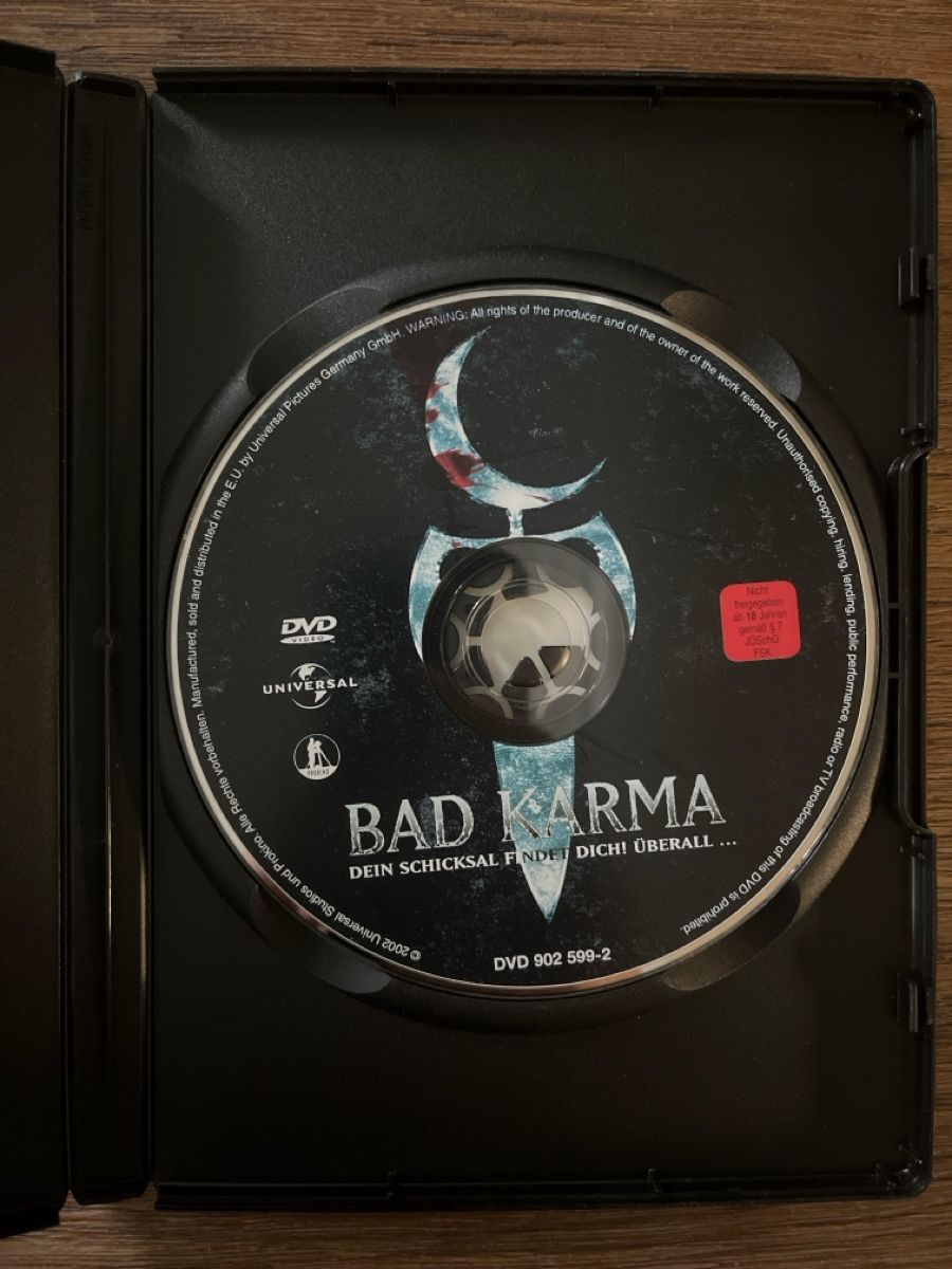 Tutti i DVDs: Bad Karma DVD - Psycho Thriller - Horror! – Usato da Glarus venduto da Greenday 2