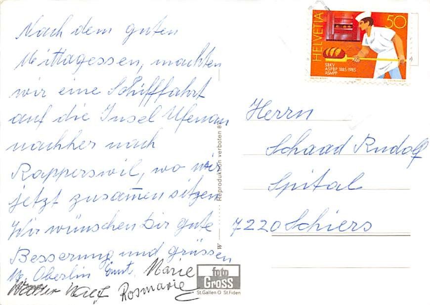 Ansichtskarten: SG - Rapperswil – Gebraucht aus Ottikon b.Kemptth. von Neptun1974 1