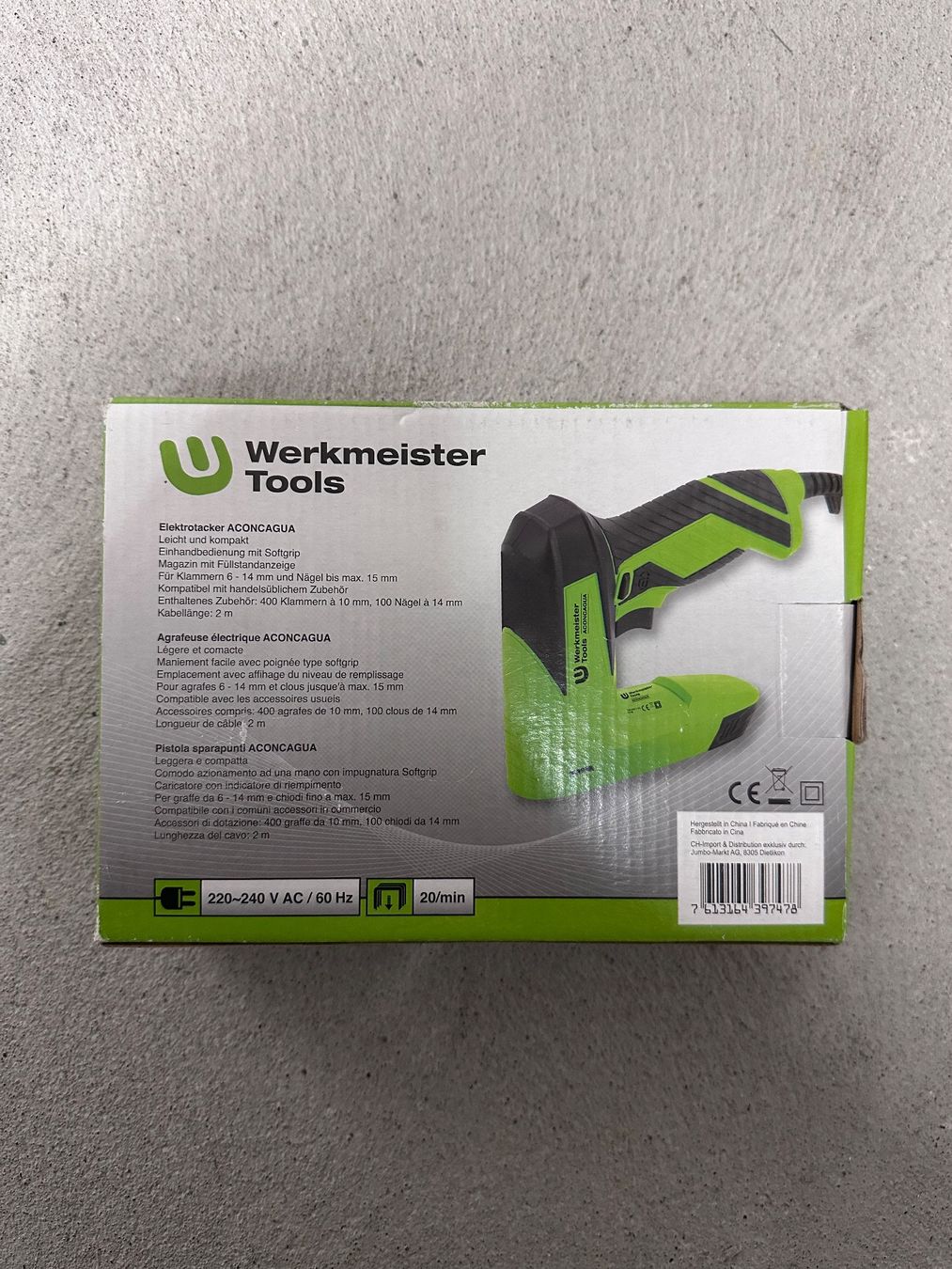 Tutti gli attrezzi: Werkmeister Elektrotacker – Nuovo e nell'imballaggio originale da Gossau (ZH) venduto da DSCapeta 1