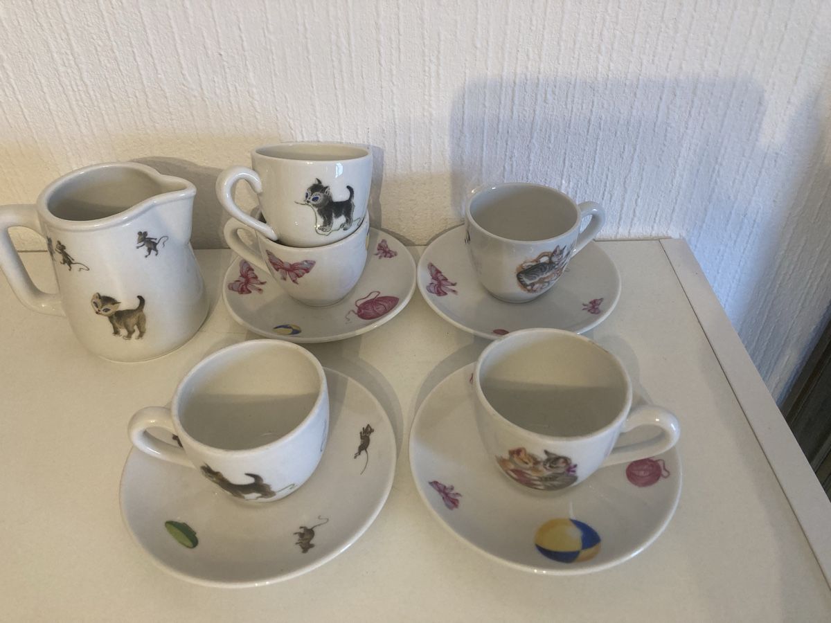 Ancient services espresso porcelain Langenthal Chat& Souris (D'occasion ...