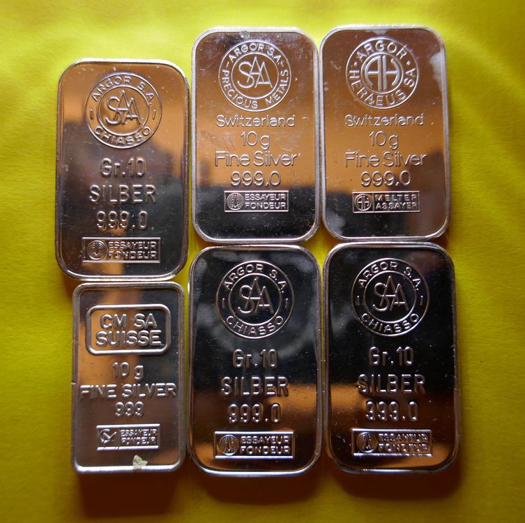 Schöner 100 Gramm Silberbarren 999.0 Feinsilber Bank Rohner | Kaufen