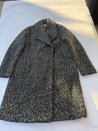 Damen Herbstmantel schwarz weiss