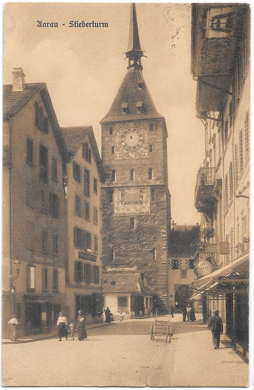 Cartoline postali: Aarau Stieberturm – Usato da Olten venduto da clotaldi