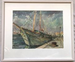 August Hochuli (1900-1990) - Aquarell - Maritimes Motiv