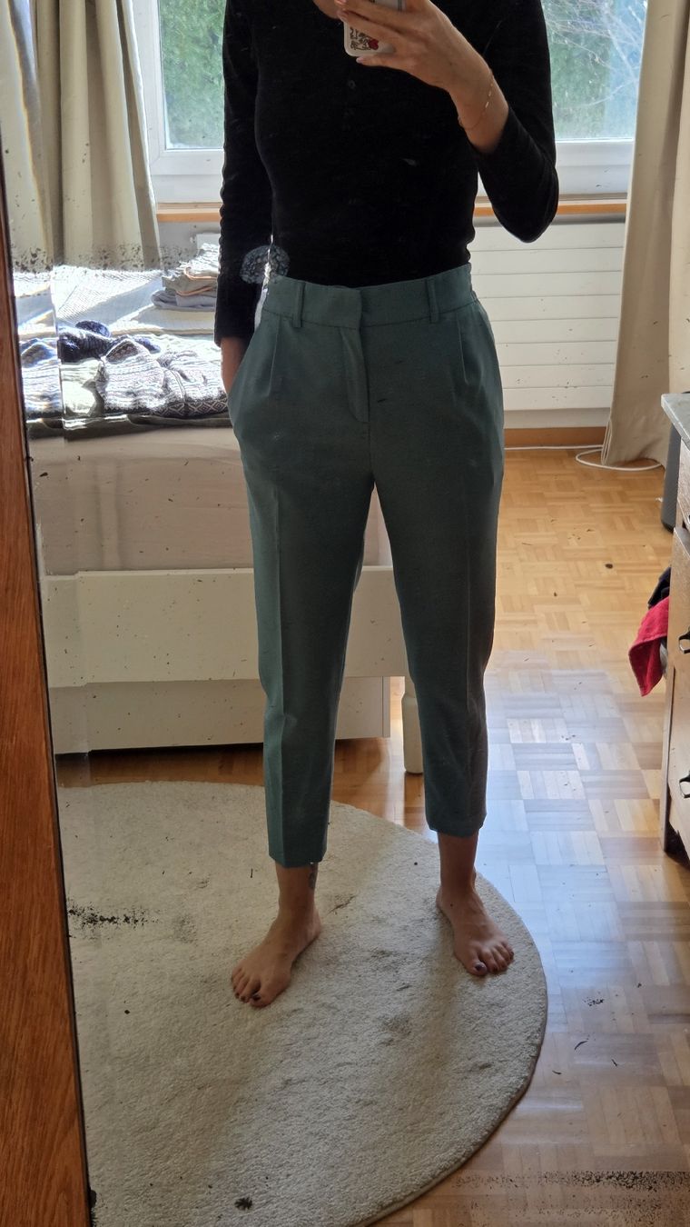 Drykorn Pantaloni: Drykorn - Türkise Stoffhose – Usato da Zürich venduto da jul_l28v 2