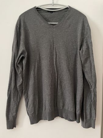 Herren Strickjacke XL Grau