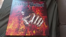 Bestial Warlust–Satan’s Fist LP,Red Vinyl  DEATH METAL