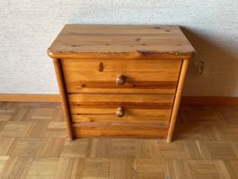 Kiefer Nachttisch Holz 2 Schubladen gebraucht
