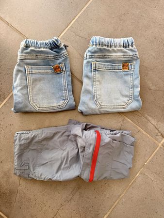 Hosen Set: 2 Jeans & 1 Wanderhose, Grösse 98-104
