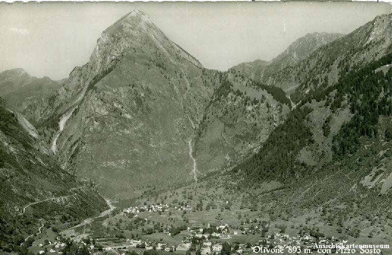 Cartoline postali: Olivone + 1947 – Usato da Emmenbrücke venduto da teestube
