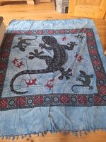 Batik Deckenüberwurf Bettüberwurf Gecko 210x240cm 100% Baumw