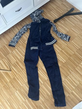 Hooded Tracksuit, Navy Blue, Good Condition