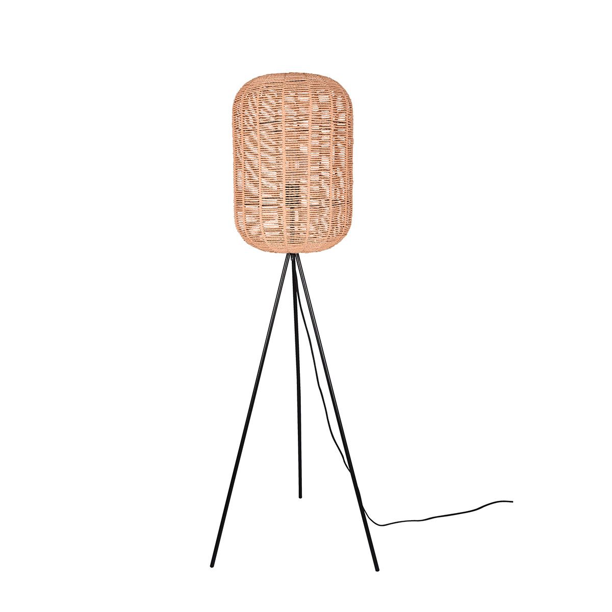 Lampade: Stehleuchte, Sisal, Oval, Schwarz, Braun – Nuovo (secondo la descrizione) da Kreuzlingen venduto da Smart-Light 6