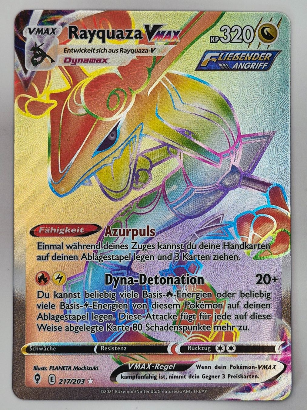 Pokémon Sammelbilder & Trading cards: Rayquaza VMAX / Drachenwandel / Evolving Skies / EVS 217 – Neu (gemäss Beschreibung) aus Arni AG von PokemonCardsStore