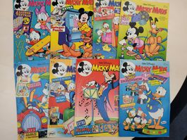8 X Micky Maus Comics Hefte Sammlung, Jahrgänge 80/90er J.