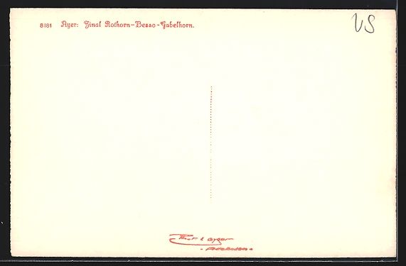 Cartoline postali: Ayer, Zinal mit Rothorn-Besso-Gabelhorn – Usato da Berlin venduto da bartko-reher 1