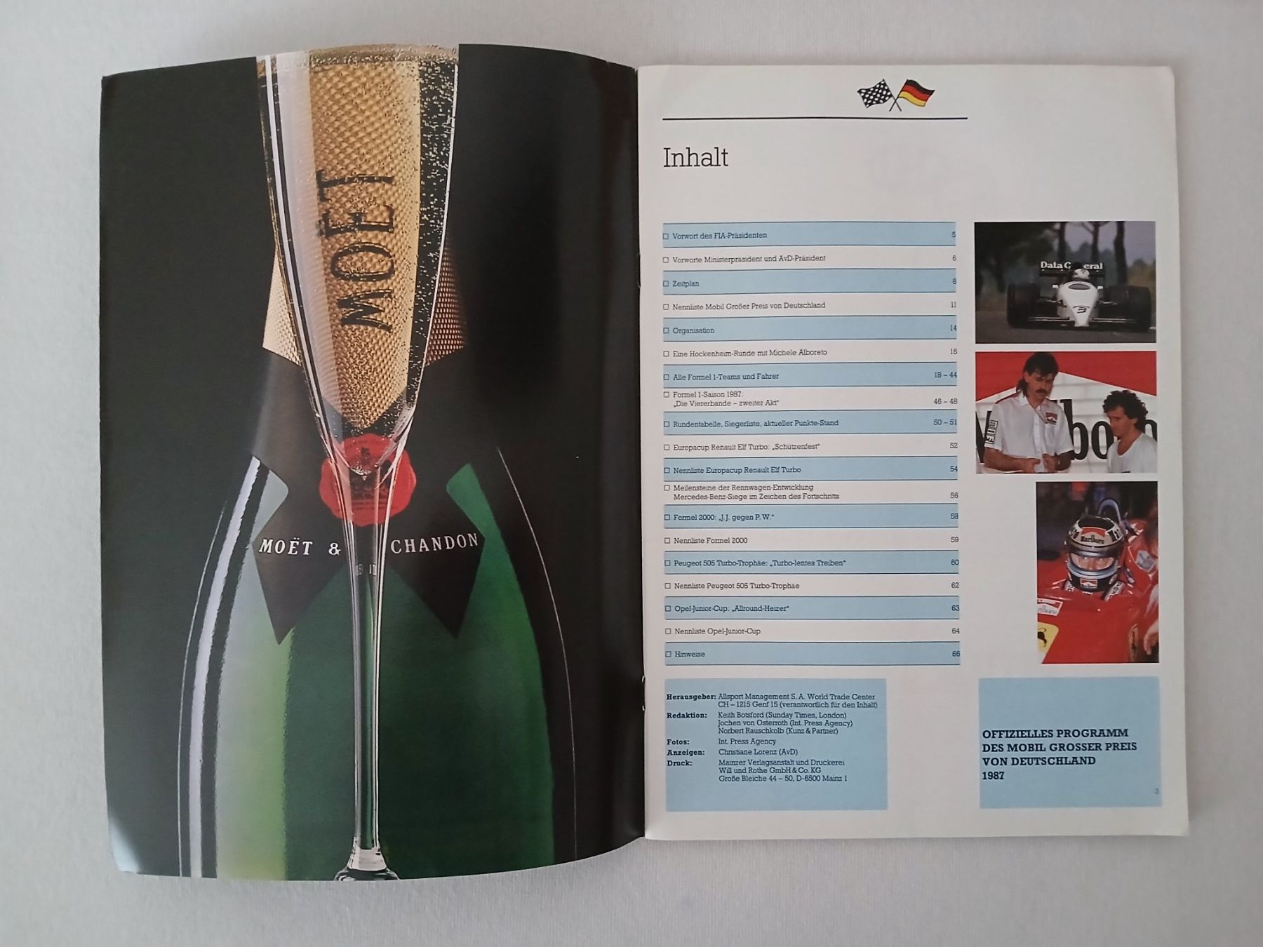 Riviste & Magazine: Programmheft Formel 1; GP Deutschland, Hockenheim 1987 – Usato da Aarburg venduto da Hktm 1