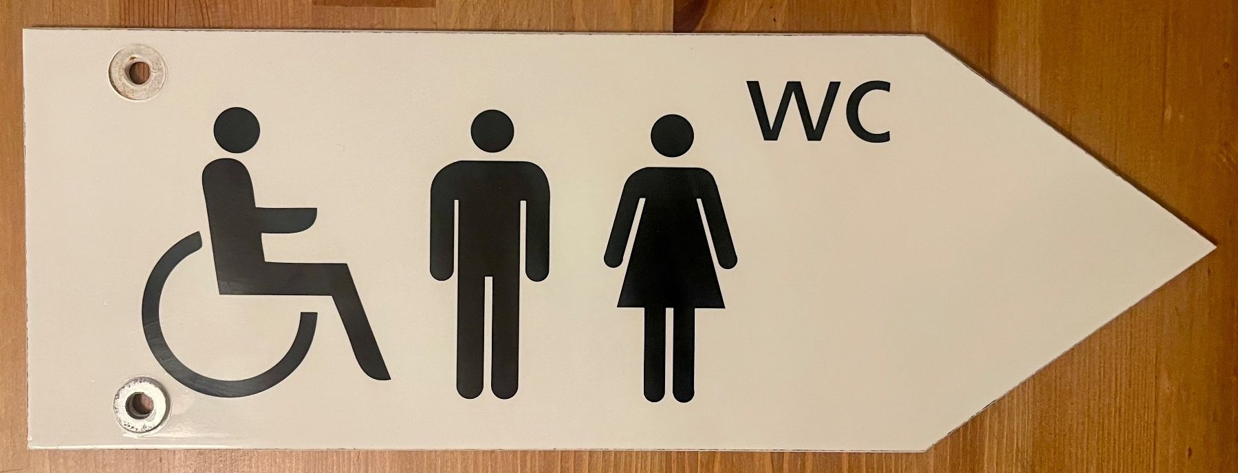 Insegne: 2 WC Schilder aus Metal – Usato da Gümligen venduto da VIN-TAGE-ZONE 1