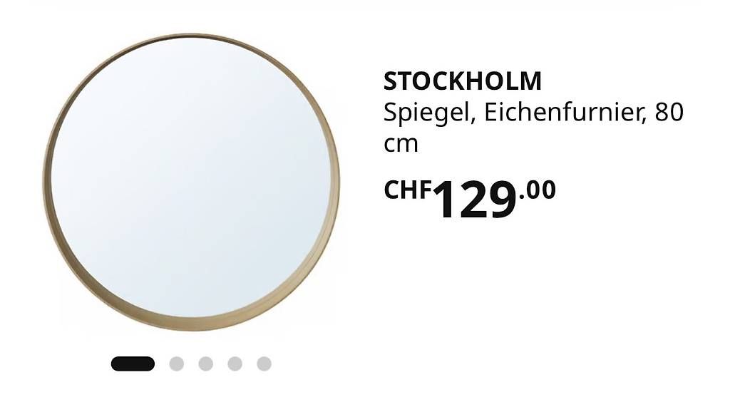 Specchi: IKEA STOCKHOLM Spiegel  Eichenfurnier  80 cm – Usato da Altendorf venduto da kat_rpk5 2