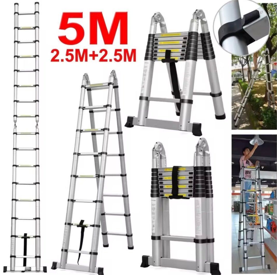 Telescopi: 5M Alu Teleskopleiter AKTION – Nuovo e nell'imballaggio originale da Aarburg venduto da gas_j6mp