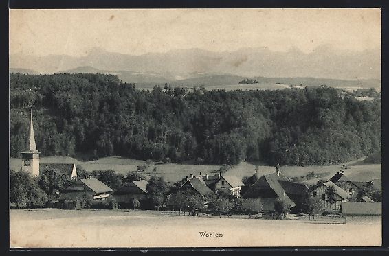 Ansichtskarten: Wohlen /BE, Ortsansicht vom Ortsrand aus – Gebraucht aus Berlin von bartko-reher