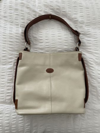 Sac TOD'S cuir crème et marron