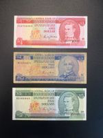 2 Banknoten Barbados 1973, UNZ und 1 Banknote 1980 gratis