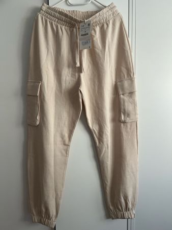 Pantalon jogging Zara beige, Taille L, neuf