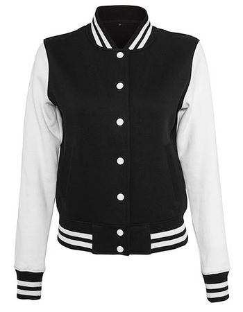 College Jacke Damen schwarz weiss gestreift Grösse S