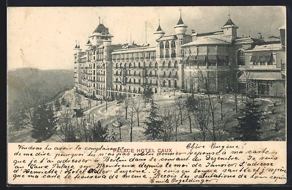 Cartoline postali: AK Caux, Palace Hotel, 1903 – Usato da Berlin venduto da bartko-reher