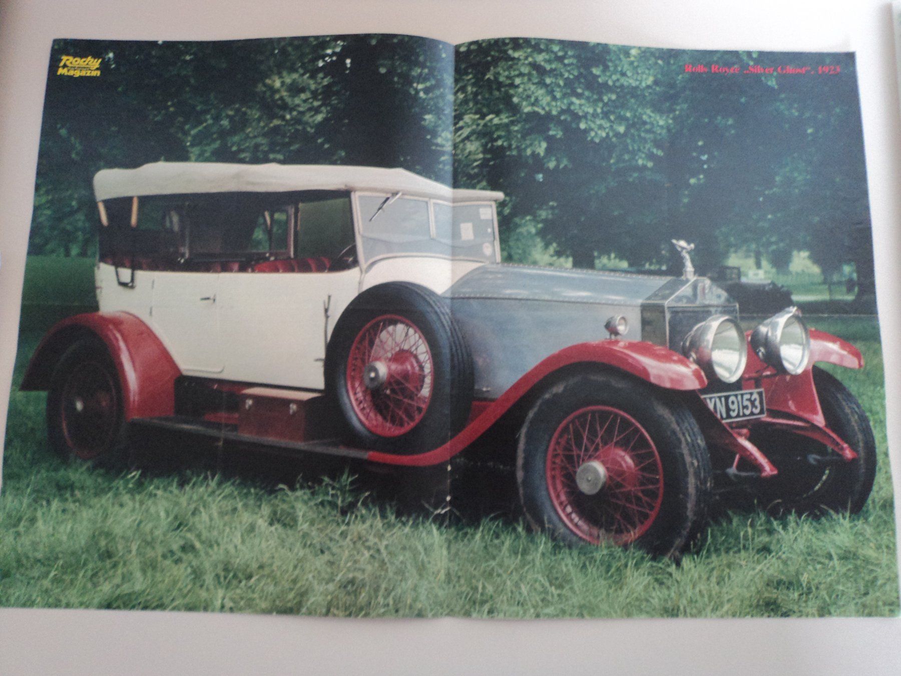 Rolls-Royce Documenti: Prospekt Bild Rolls Royce Silver Ghost 1923 – Usato da Schwarzenburg venduto da modelCARama