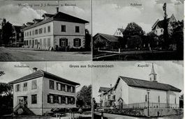 Gruss aus SCHWARZENBACH SG Mehrbildkarte gel. 1909!