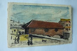 POSTKARTE ORIGINAL AQUARELL GOLDSCHMID FRD.