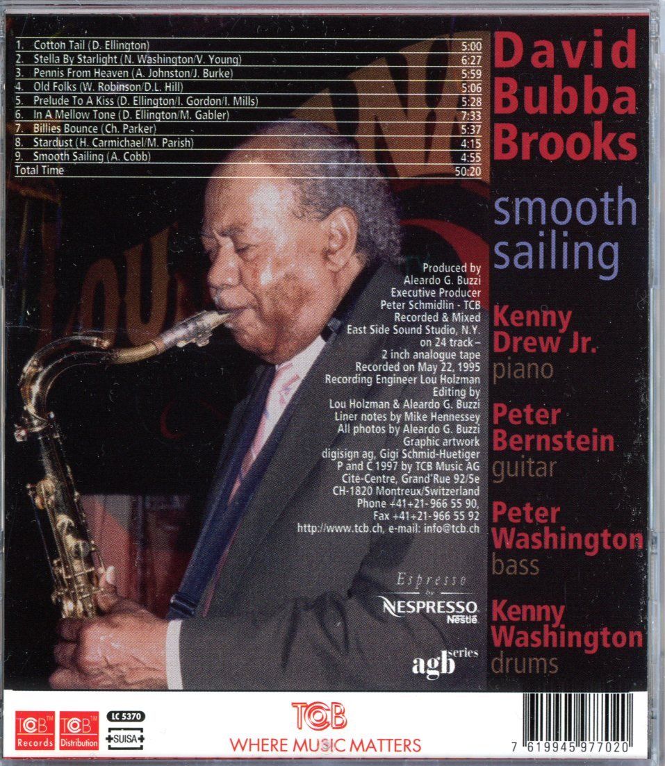 CDs: CD - DAVID BUBBA BROOKS - smooth sailing – Neuf (Voir description) à Morges par evnocha3 1