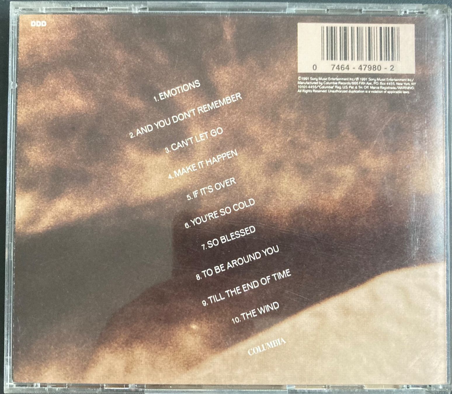 CD: MARIAH CAREY - EMOTIONS – Usato da Poliez-Pittet venduto da Newtown-Records 1