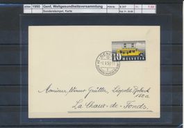 1950 Genf, "Weltgesundheitsversammlung", Sonderstempel Karte