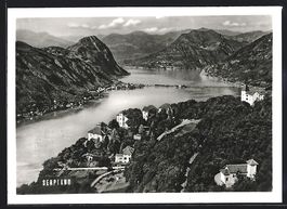 Serpiano, Ortsansicht mit Panoramablick 