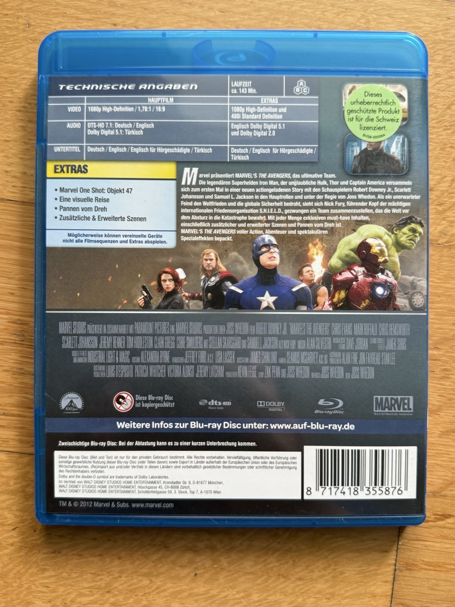 Tutti i DVDs: Marvel's The Avengers - Blu-ray – Usato da Kölliken venduto da nerdorado 1