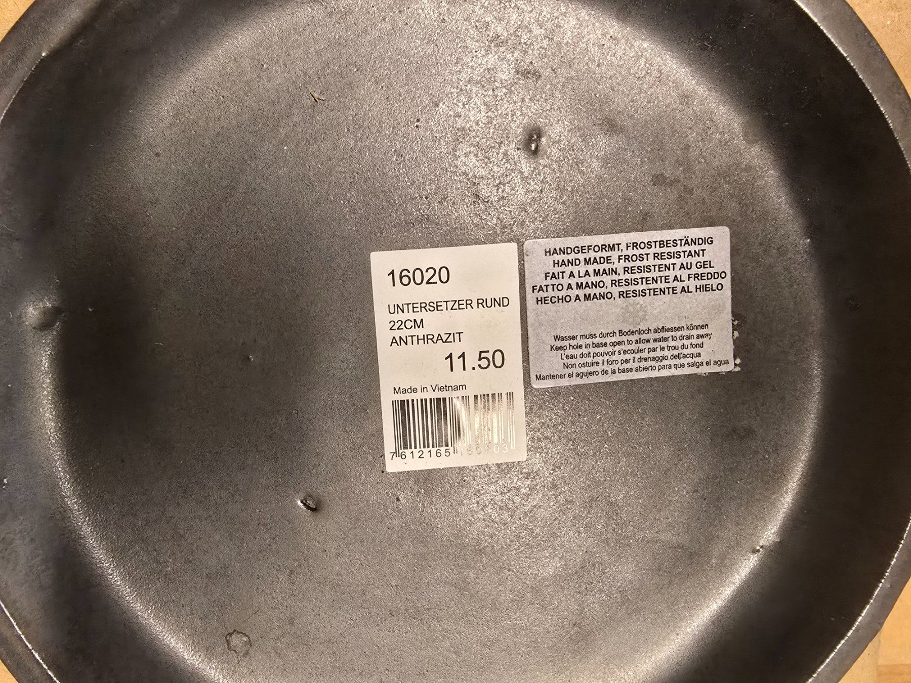 Sottobicchieri: Posten neuer Untersetzer Anthrazit D: 22cm ab 1.- – Nuovo e nell'imballaggio originale da KRINAU venduto da Mio_Liqstyle 3