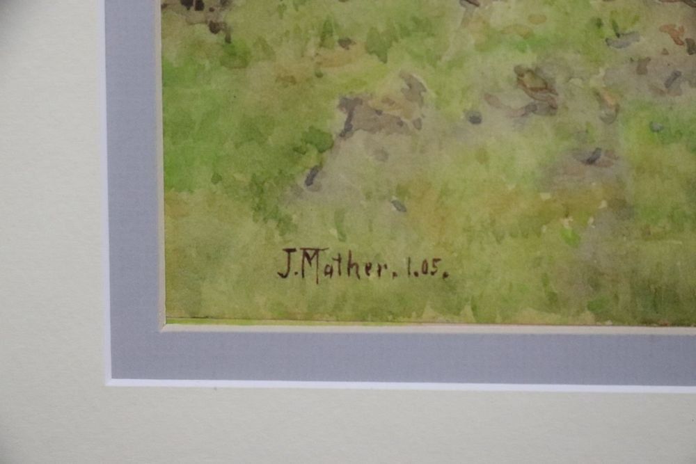 Dipinti: John Mather, Aquarell handsigniert und datiert 1905 – Usato da Zug venduto da Kunst-Fundgrube 3