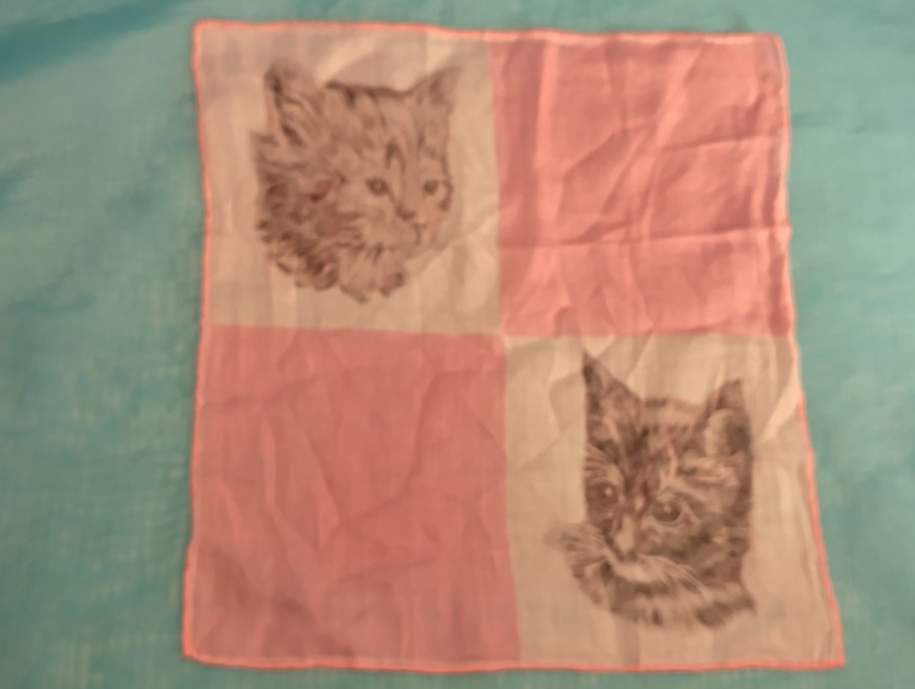 Altro in  Abbigliamento & Accessori: Taschentuch, 2 Katzen, rosa-weiss – Usato da Bellach venduto da JingleCherry