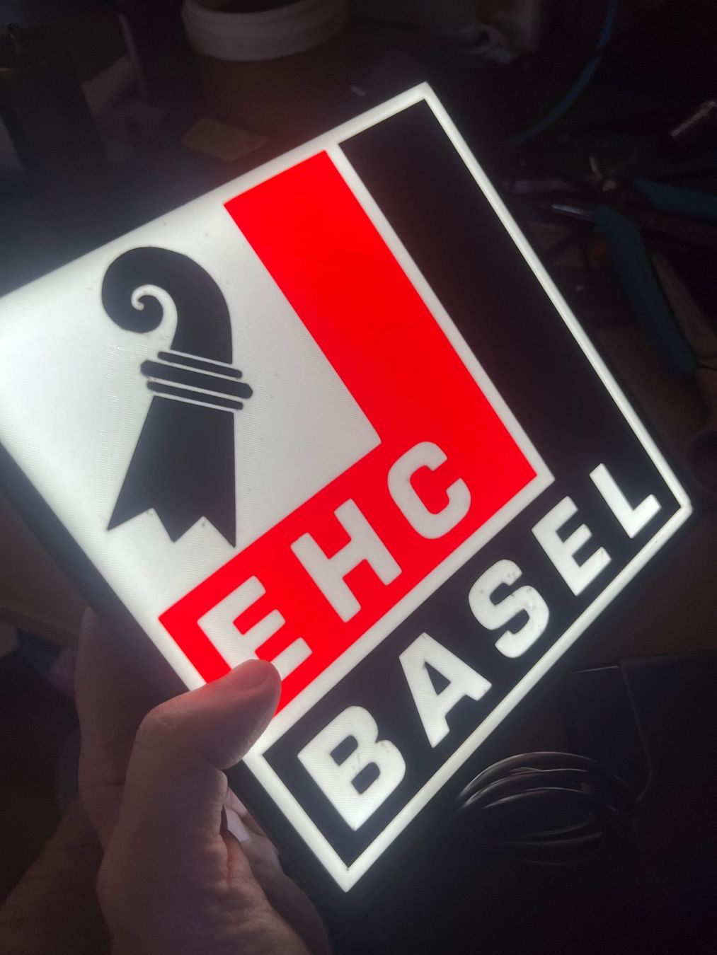 Lampade: EHC Basel lightbox lampe – Nuovo (secondo la descrizione) da Noville venduto da Berlusconi55