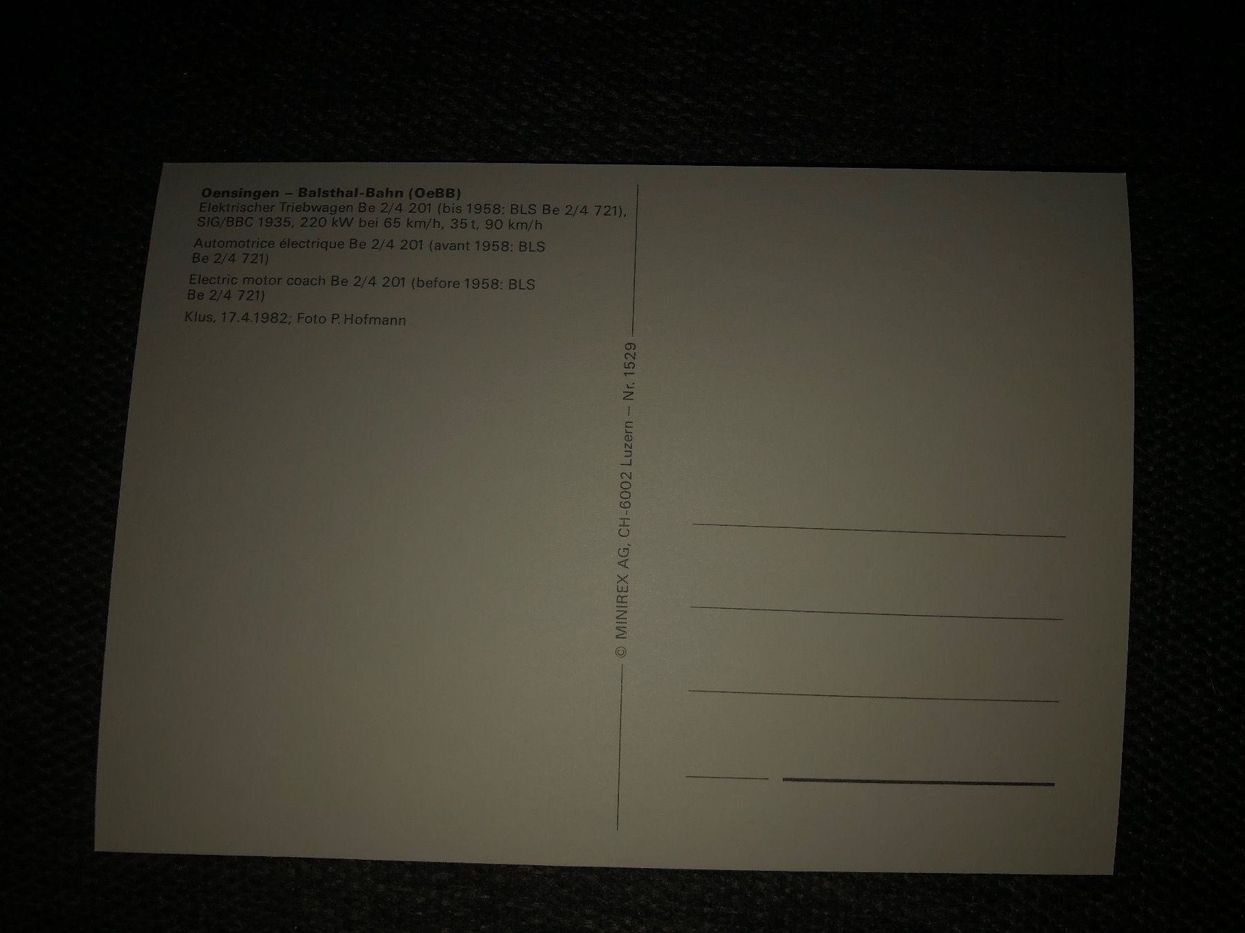 Cartoline postali: 30 Karten OeBB Oensingen- Balsthal Bahn – Nuovo (secondo la descrizione) da Balsthal venduto da Katzenfan99 1
