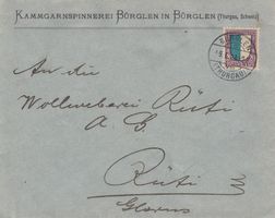 23 auf Brief portogerecht gelaufen 9.1.23 v. Bürglen n. Rüti