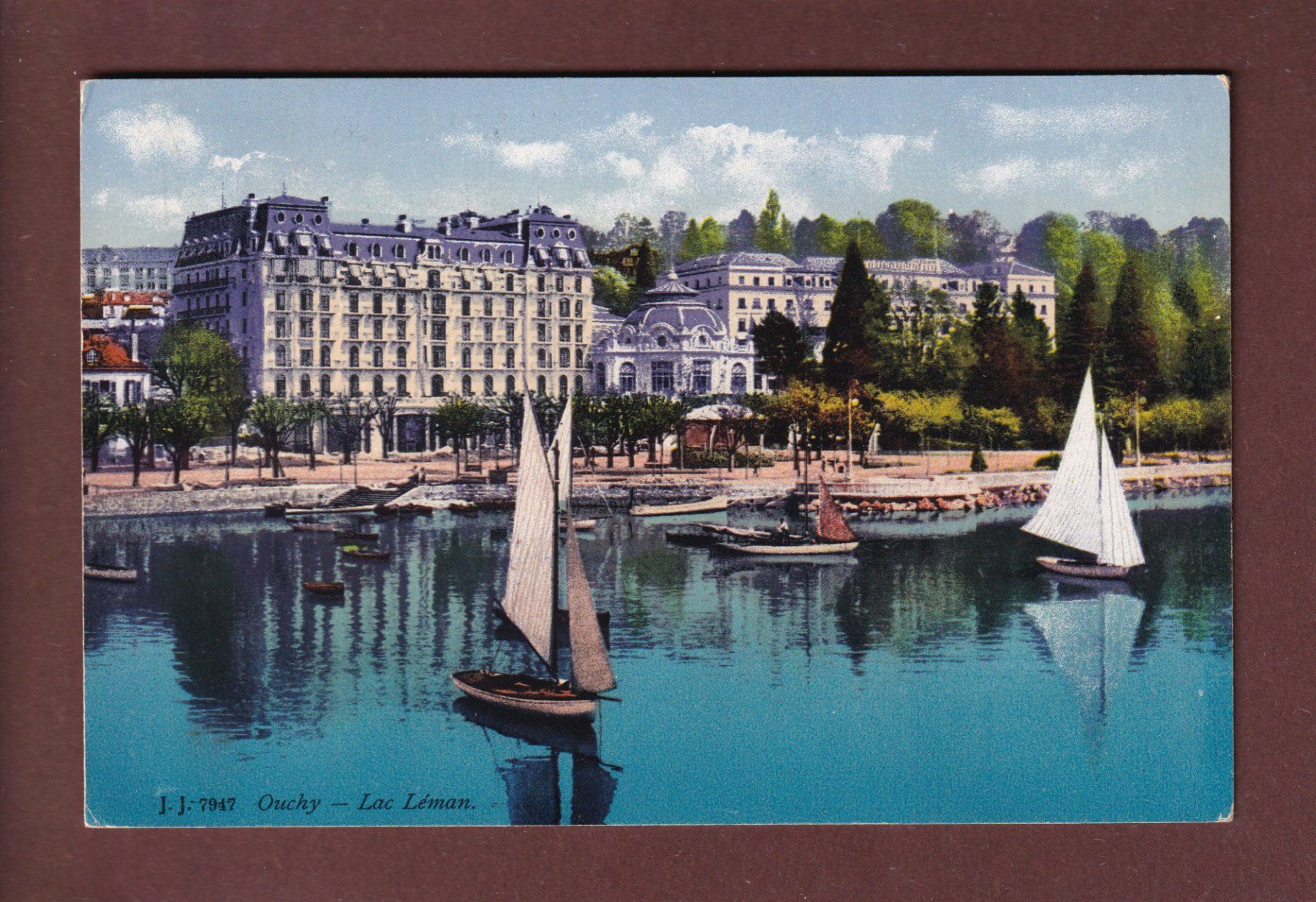 Cartoline postali: LAUSANNE - Ouchy - 1922 – Usato da Pully venduto da nicecards