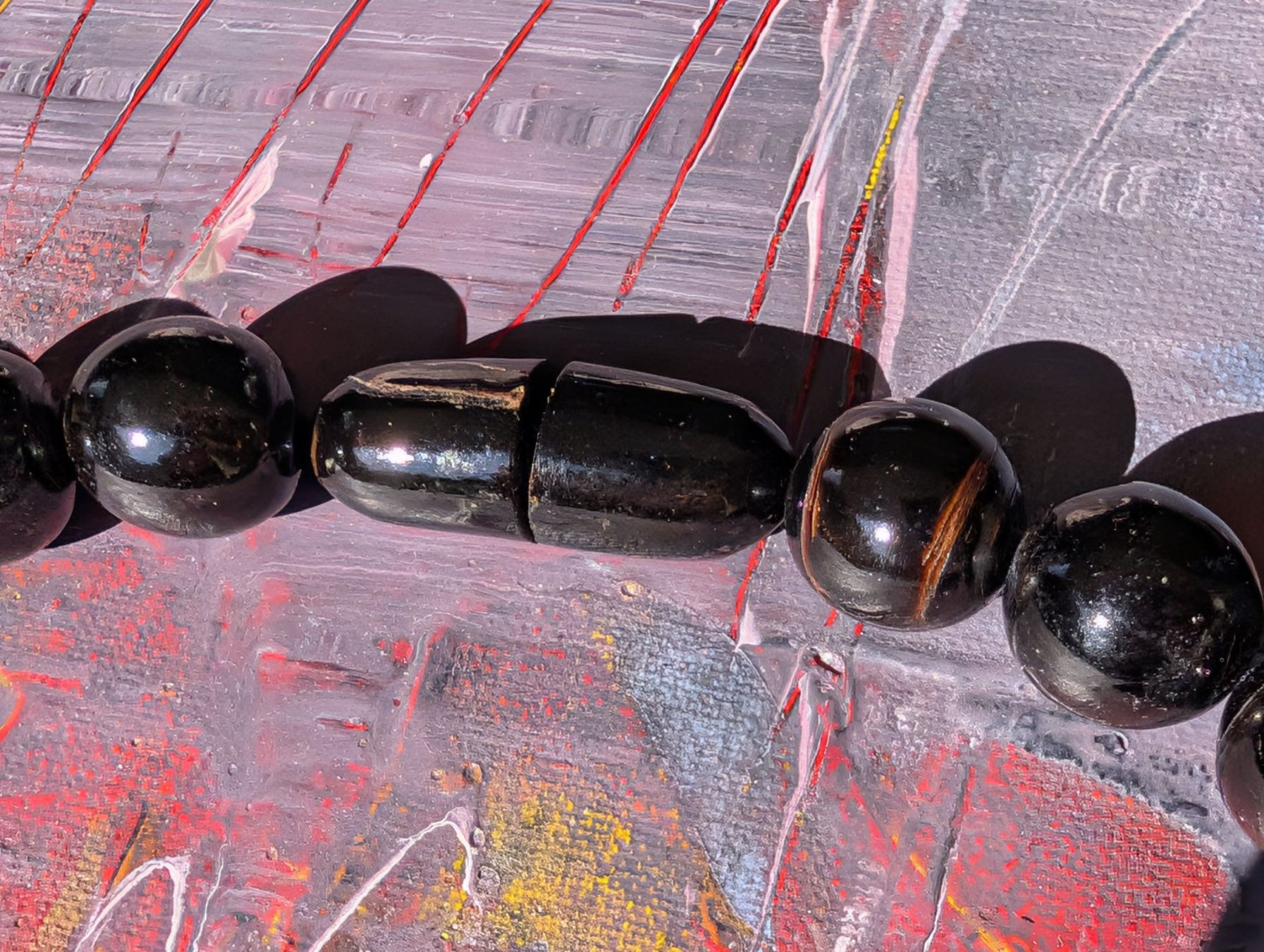 Catenine: Schwarze Perlenkette Kunstharz – Usato da Herisau venduto da apo_bxx7 2